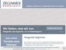Tablet Screenshot of hoergeraete-zieglmaier.de